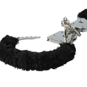 Sex & Mischief Furry Handcuffs Black - MC - SS10066