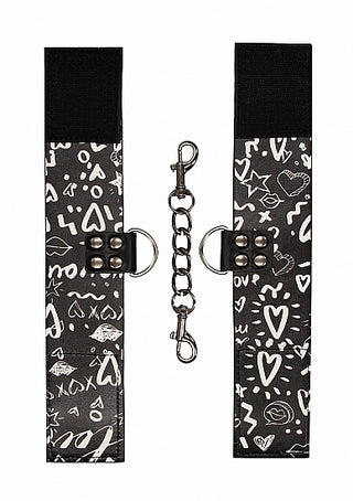 Love Street Art Fashion Printed Hand Cuffs Black -  MC-SHTOU328BLK